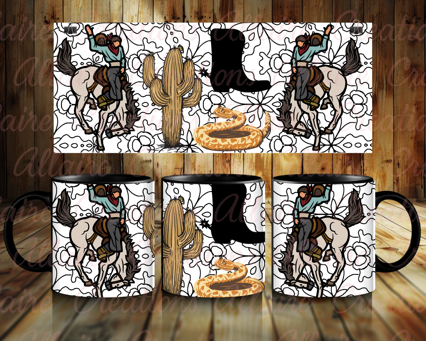 Bucking Cowboy Coffee Mug