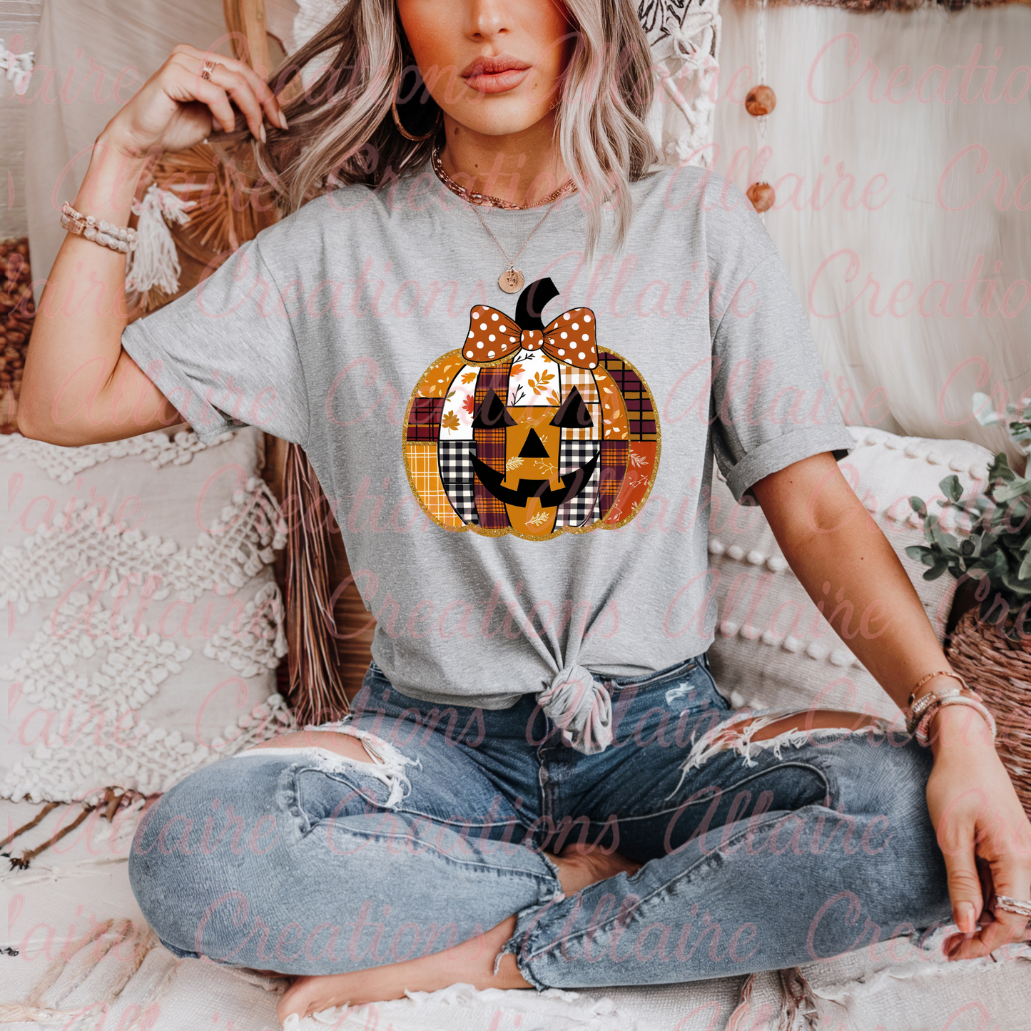 Flannel Pumpkin Tee
