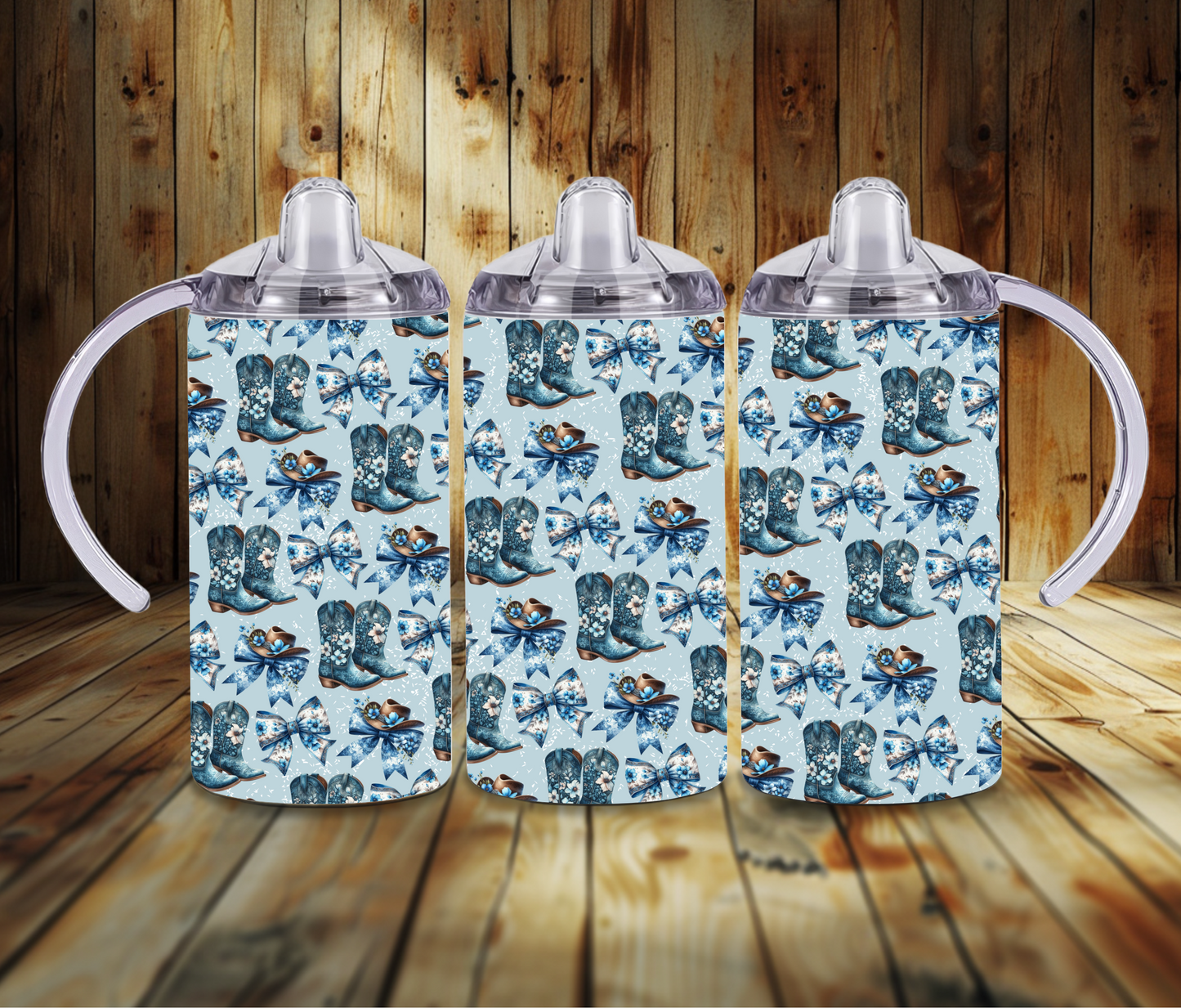 Blue Cowboy Boots Sippy Cup