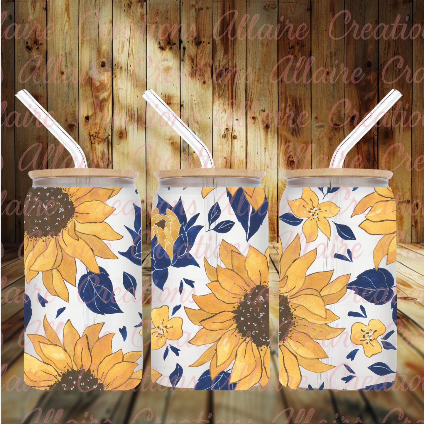 Sunflower Glass Tumbler