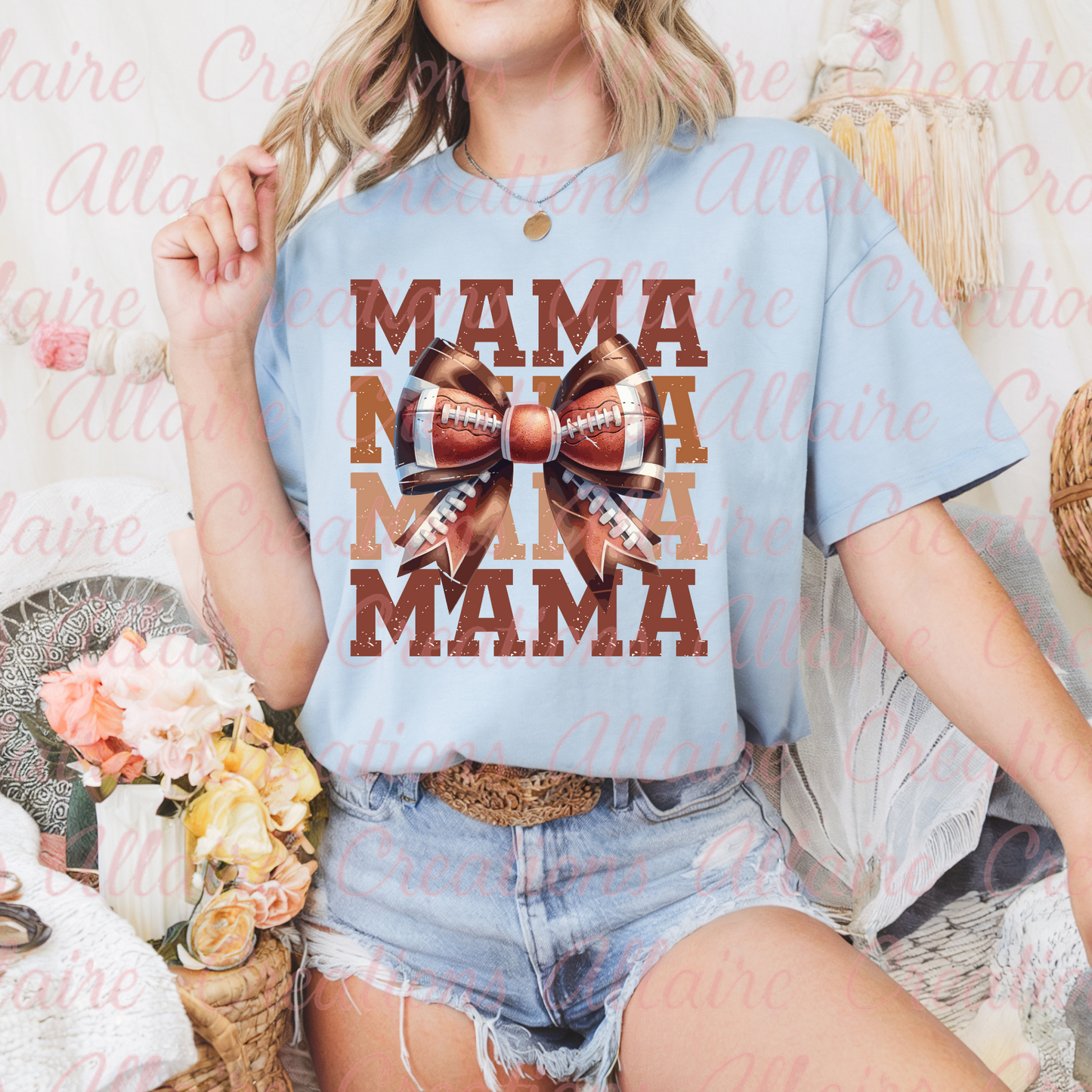 MAMA Bow Football Tee