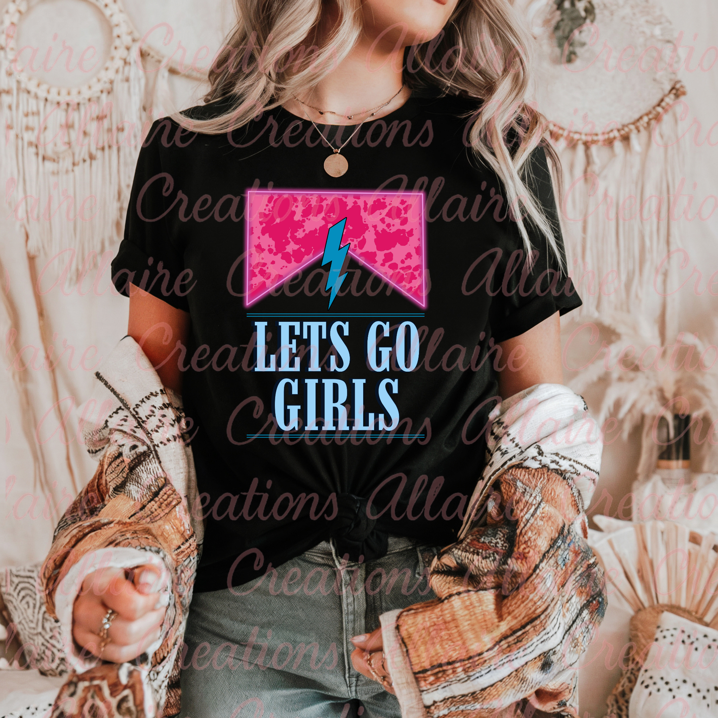 Pink Lets Go Girls Tee