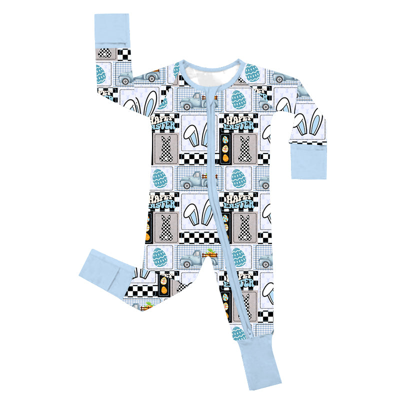 Easter Boy Retro Bamboo Zipper