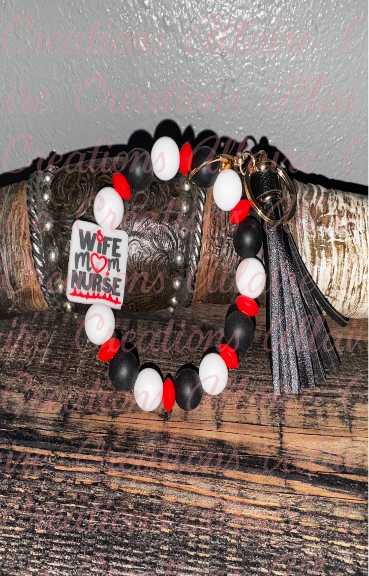 Wife Mom Nurse Keychains Sets