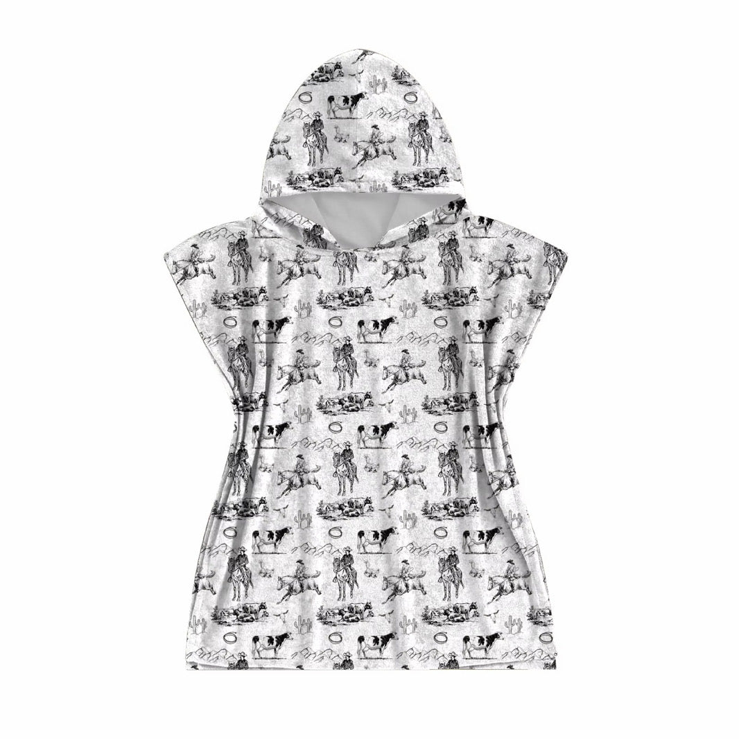White Western Hooded Towels