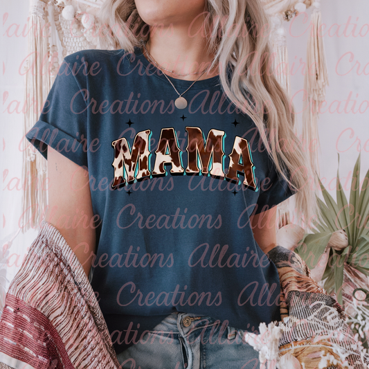 Cowprint Mama Tee