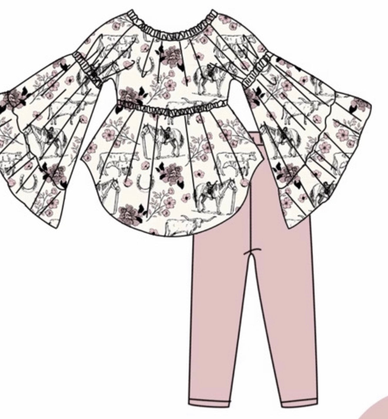 Wild Horse Western Long Sleeve Set