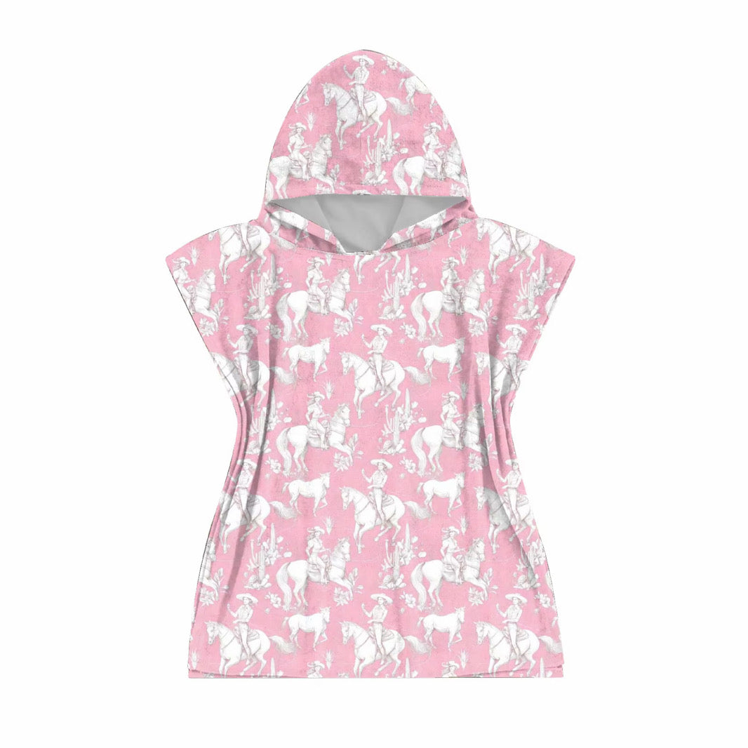 Pink Horse Hooded Towels