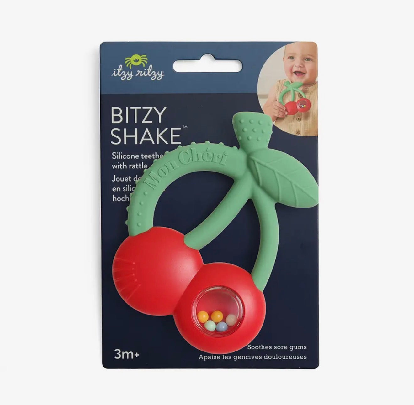 Cherry Ritzy Shake™ - Silicone Teether with Rattle