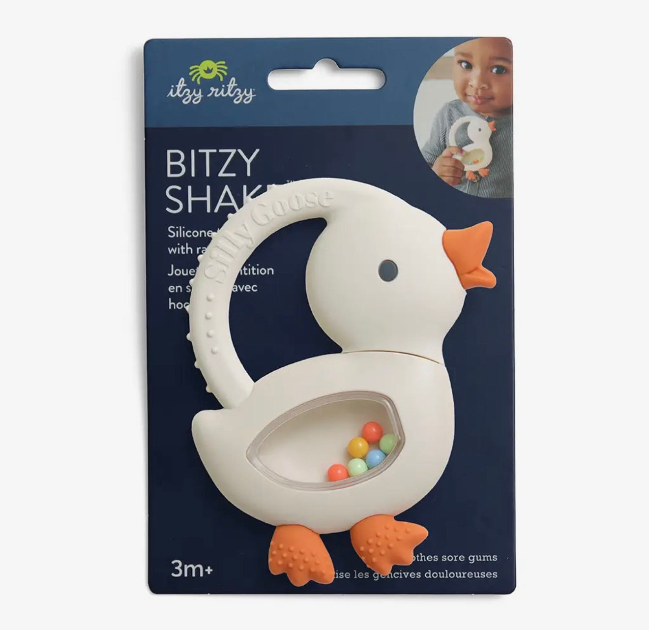 Goose Ritzy Shake™ - Silicone Teether with Rattle