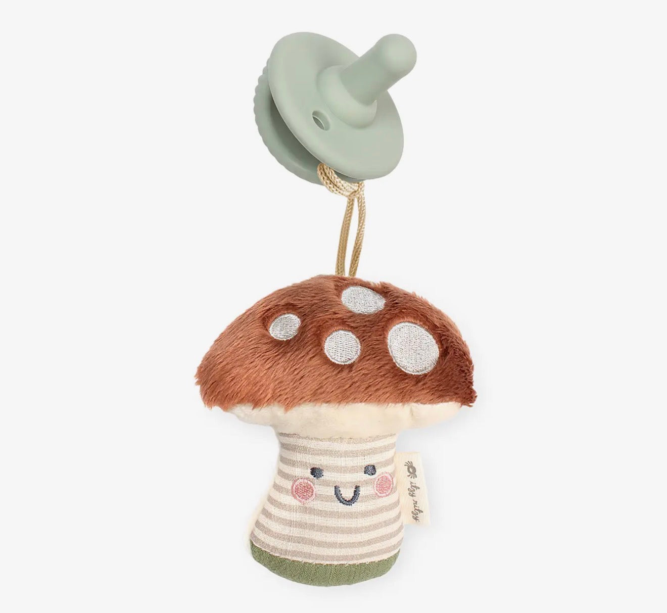 Mushroom Ritzy Pal Natural Rubber Pacifier & Plush