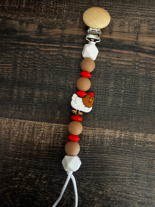 Chicken Silicone Pacifier Clip