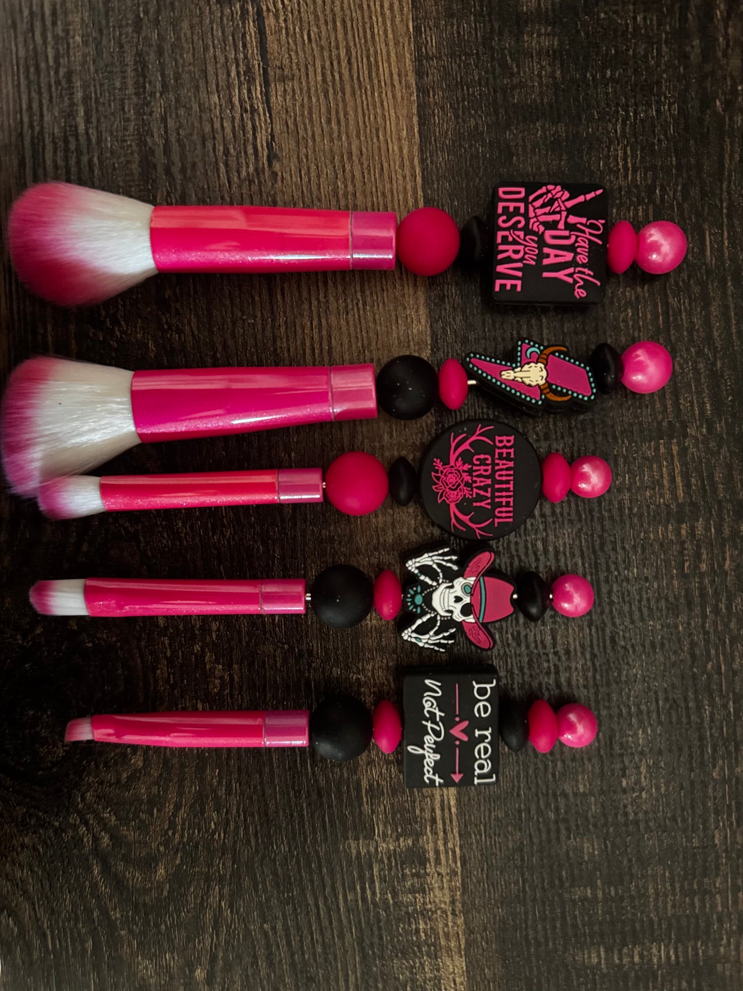 Pink N Black Makeup Brushes