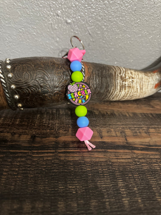 Apple Teacher Silicone Keychain