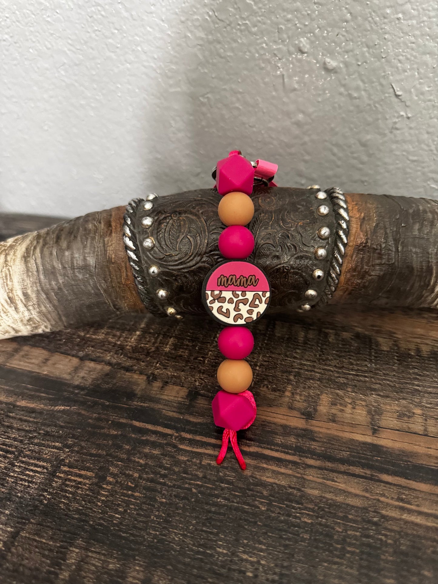 Pink Mama Silicone Key Chain