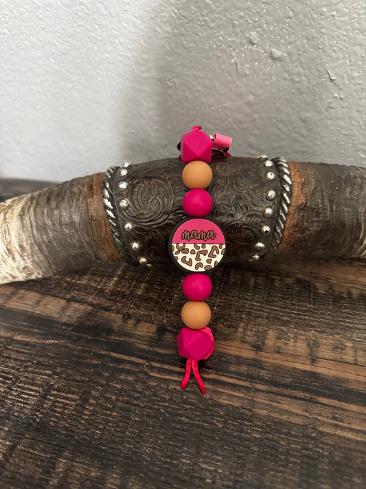 Pink Mama Silicone Key Chain