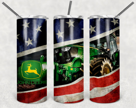 John Deer American Flag 20oz Tumbler