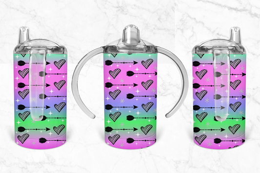 Rainbow Heart Sippy Cup