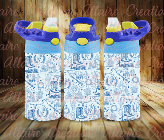 Blue Western Flip Cups