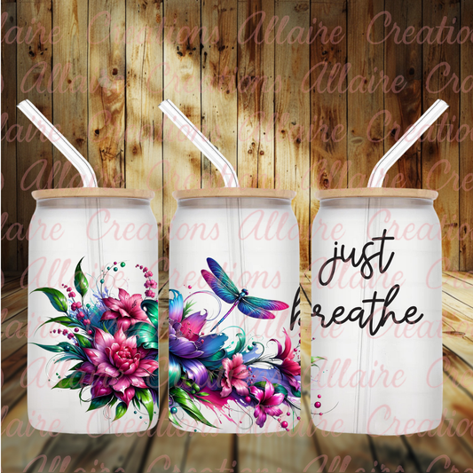 Just Breathe Glass Tumbler