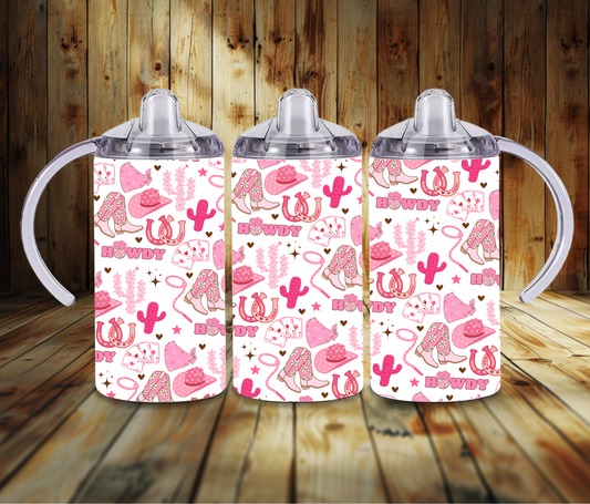 Pink Howdy Sippy Cup