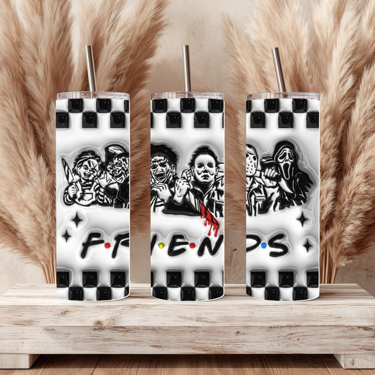 Black N White Friends 20oz Tumbler