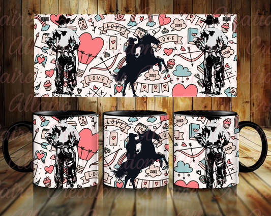 Valentine's Day Western Coffee Mug