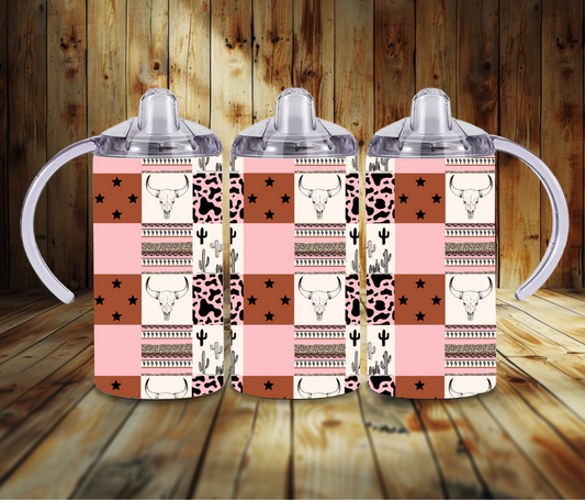 Pink Western  Sippy Cup