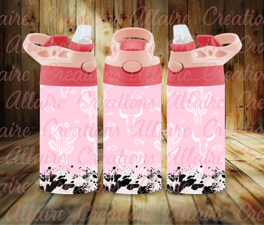 Pink Cactus Cow Print Flip Cups