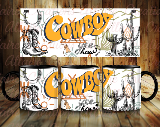 Cowboy Boots and Cactus Coffee Mug