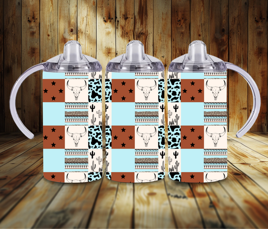Blue Western Sippy Cup