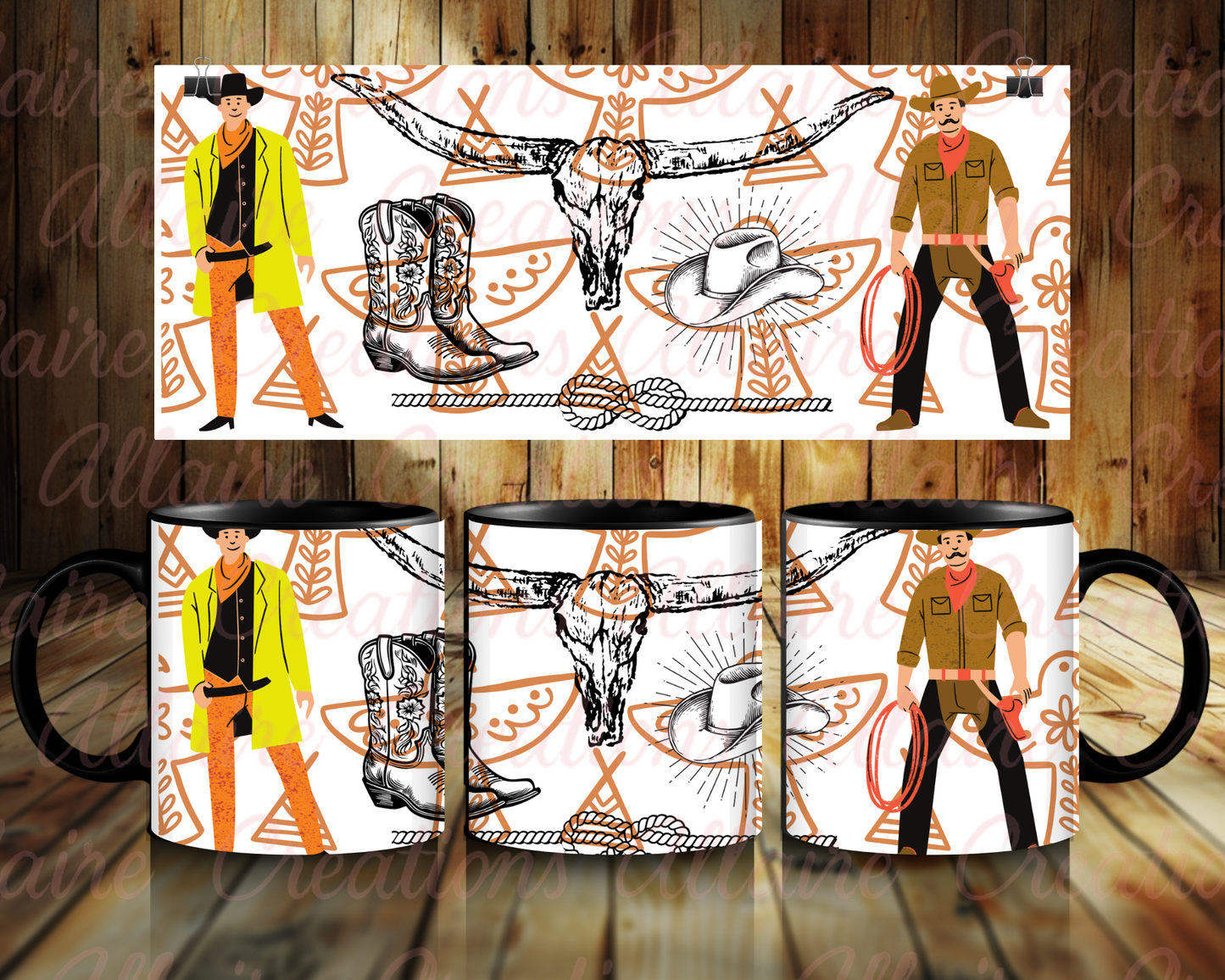 Cow Skull Cowboys Coffee Mug