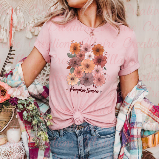 Flower Pumpkin Season Tee