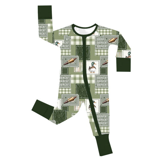 Green Quack  Bamboo Zipper