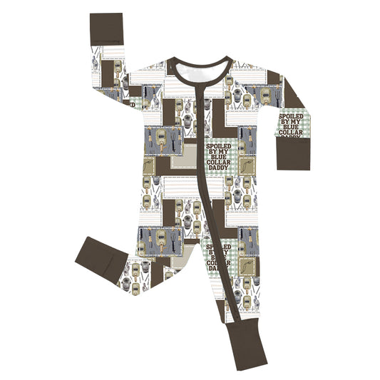 Blue Collar Welder   Bamboo Zipper