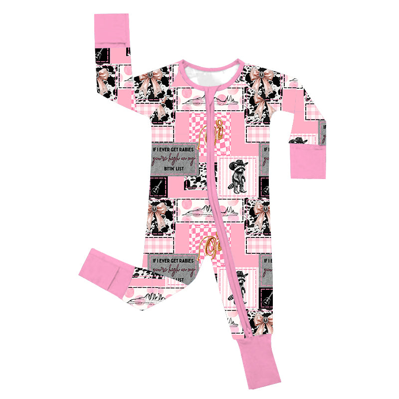 Pink Rabies  Bamboo Zipper