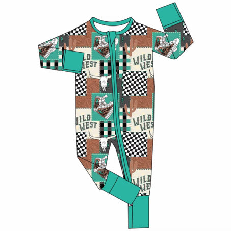 Wild West Western  Bamboo Zipper