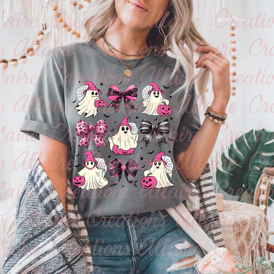 Hot Pink Bows & Ghost Tee