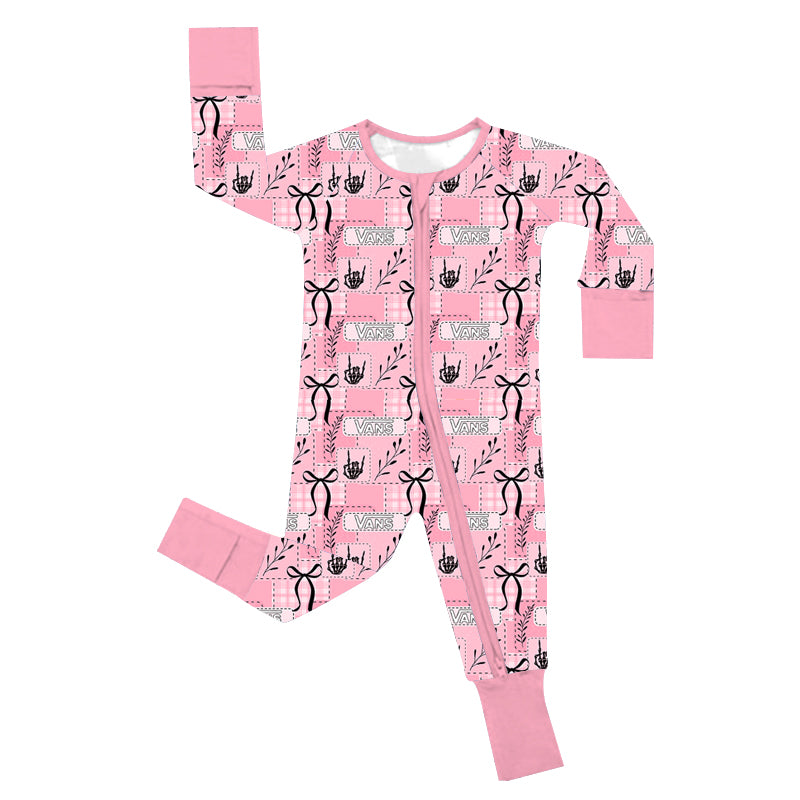Pink  Bamboo Zipper