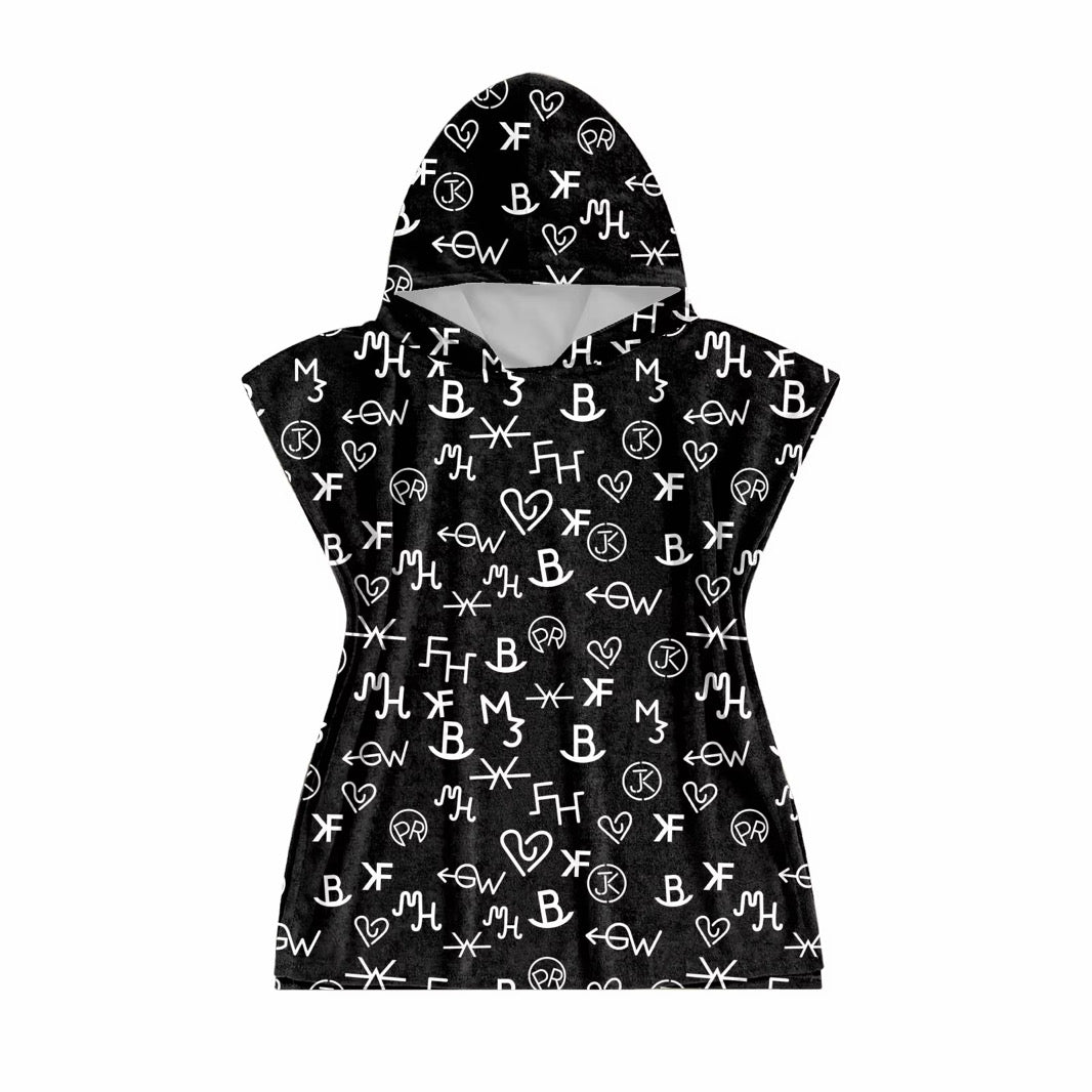 Black Brands Hooded Towels