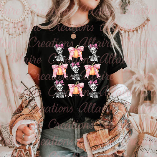 Skeleton & Pumpkins Tee