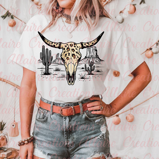 Cactus Cow Skull Tee