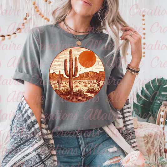 Sunset Cactus Tee