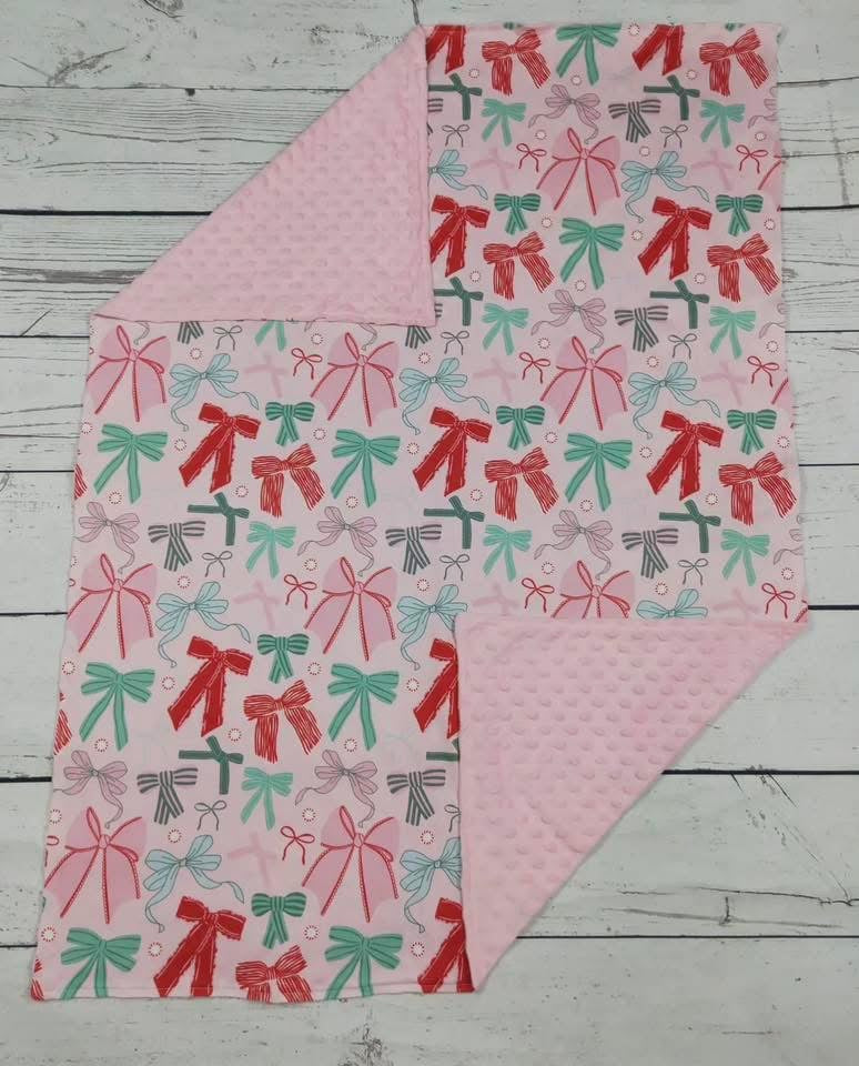 Pink Bow Baby Blanket