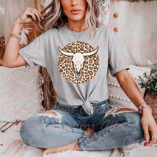 Cheetah Cowskull Tee