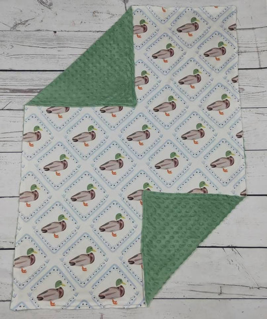 Green Duck Baby Blanket