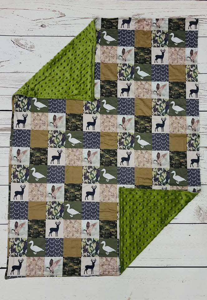 Hunting Patch Work Baby Blanket