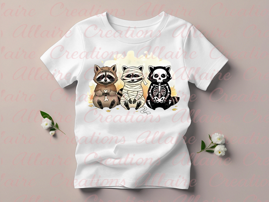 Halloween Raccoons Kids Tee