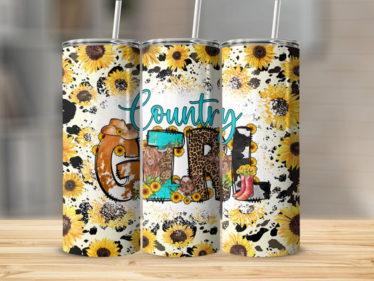 Country Girl Sunflower 20oz Tumbler