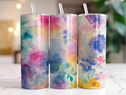Watercolor Floral 20oz Tumbler